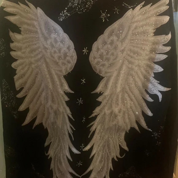 GALLAXY RHINESTONES WINGS ON BACK SWEATSHIRT BRAND NEW WITH TAGS SIZE XXL - Picture 5 of 12